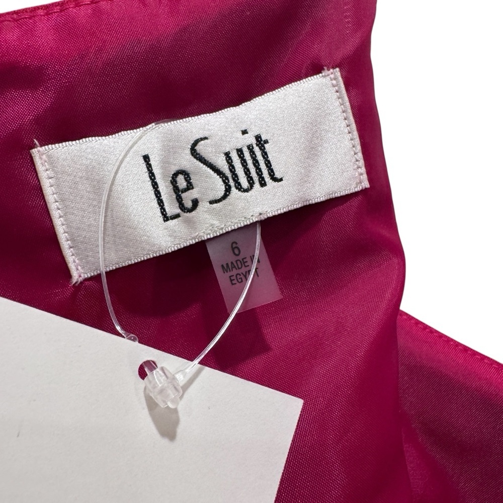 NWT Le Suit Shawl-Collar Jacket & Sheath Dress Suit Set Career Office Pink Sz 6 - Picture 11 of 14